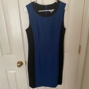 NWT Colorblock DKNY Dress Black/Blue